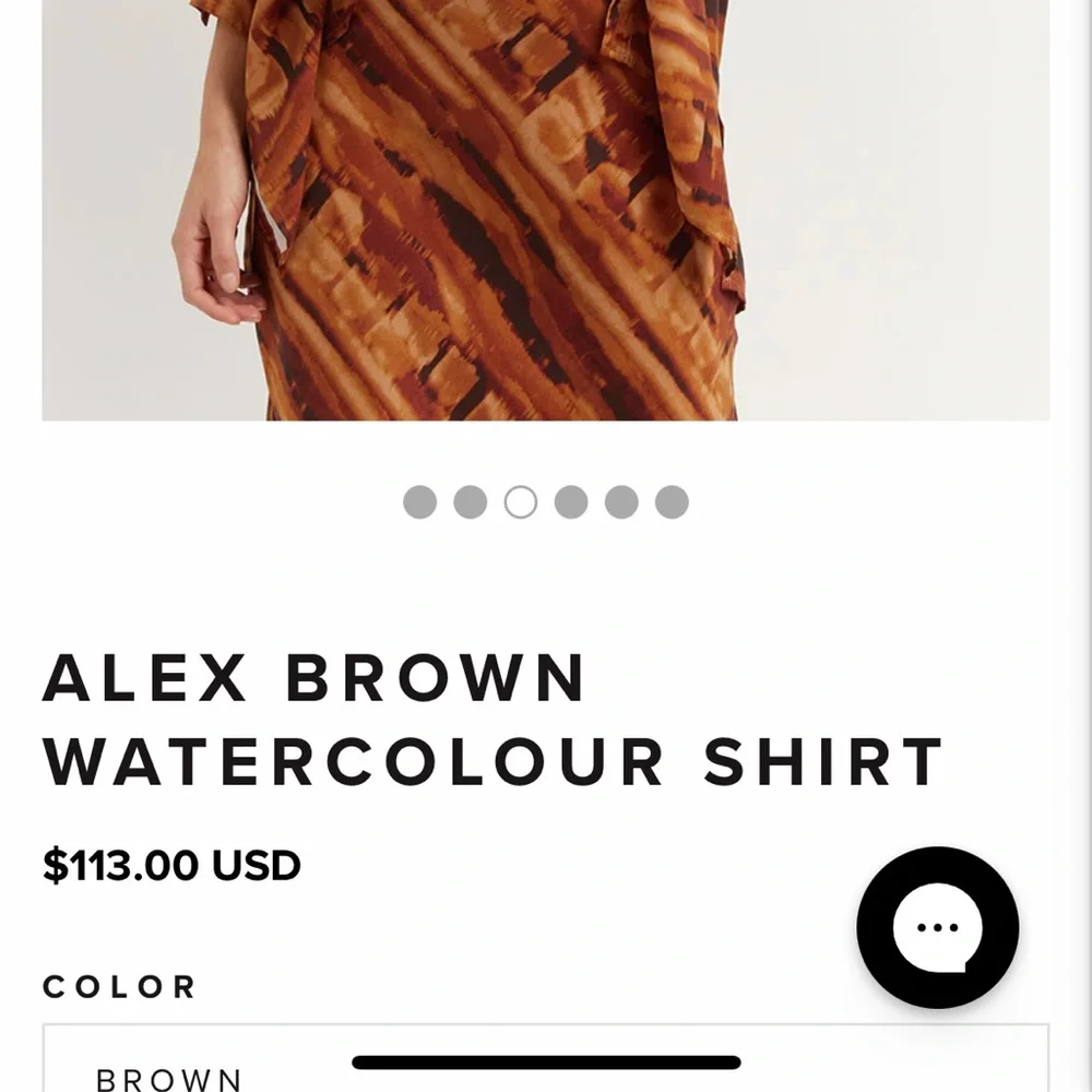 NWT DISSH SS22 - Alex Brown Watercolor Shirt and Midi skirt SOLDOUT! - Picture 10 of 16